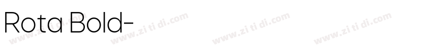 Rota Bold字体转换